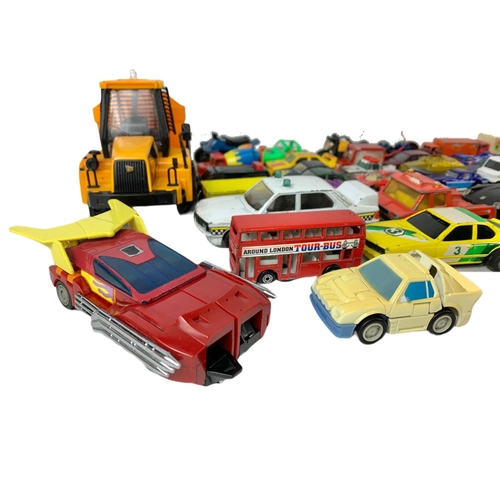 277 - Quantity of model cars/trucks including a 1986 Hasbro Takara Transformer, a G1 Action transformer, D... 