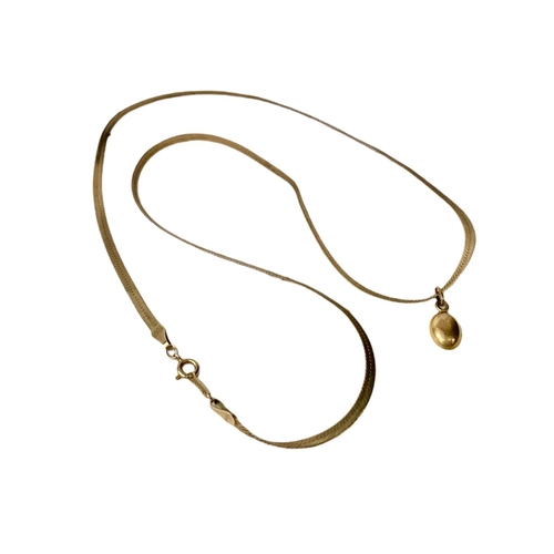 642 - 9ct gold necklace. 3.15 grams.