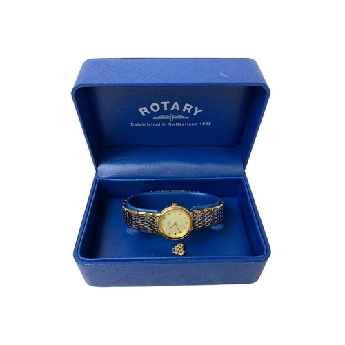 705 - Rotary watch in box.