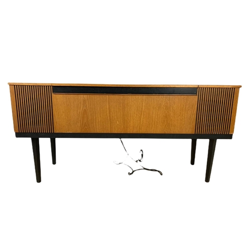 932 - Alba Stereophonic teak mid century record player. 126/39/61cm