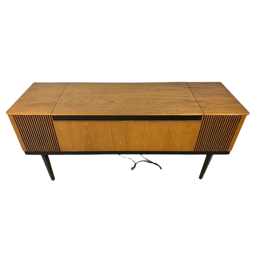 932 - Alba Stereophonic teak mid century record player. 126/39/61cm