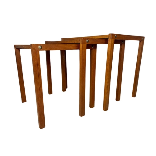 948 - Danish teak mid century nest of 3 tables.