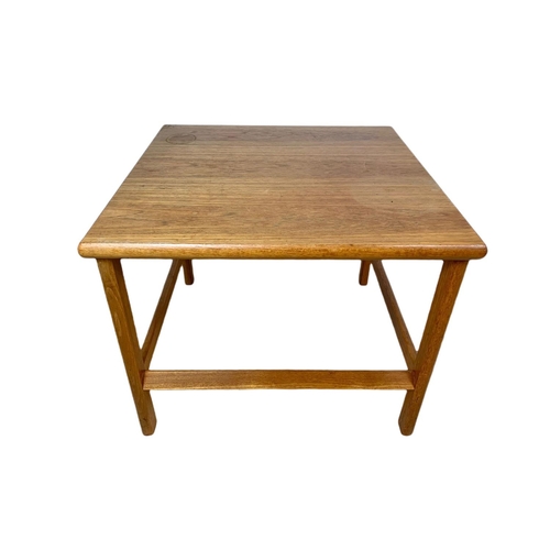 949 - Danish teak mid century lamp/side table. 50x50x41cm