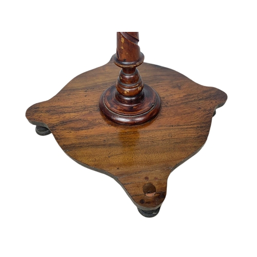 952 - Tall Victorian rosewood wine table 66cm.