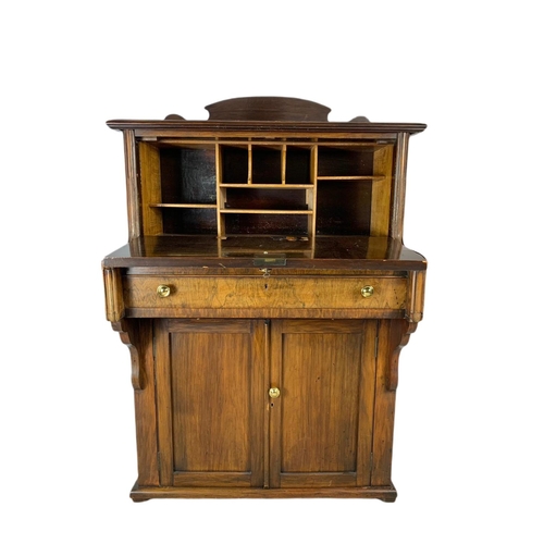 970 - Late Victorian rosewood writing bureau. 84x47x123cm