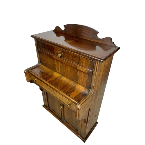 970 - Late Victorian rosewood writing bureau. 84x47x123cm