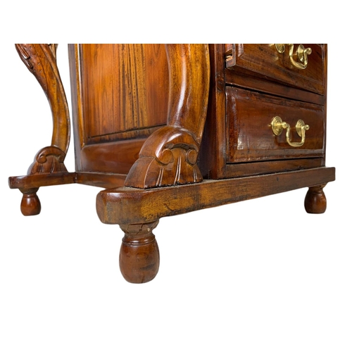 975 - Victorian style mahogany davenport desk, 53x53x83cm