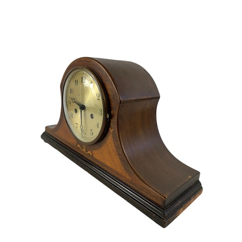 298 - Early 20th century inlaid mantle clock. Circa 1920’s. No key or pendulum. 43/12.5/24cm