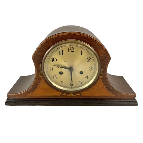 298 - Early 20th century inlaid mantle clock. Circa 1920’s. No key or pendulum. 43/12.5/24cm