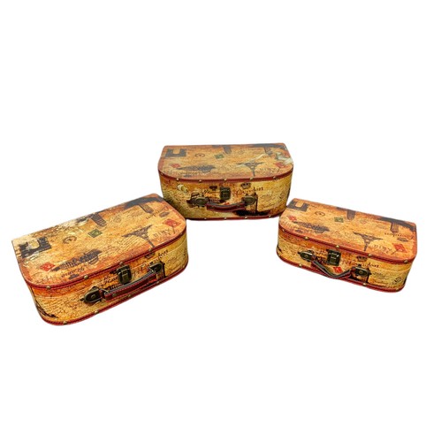 526 - Set of 3 storage cases. Largest 40/25/14cm