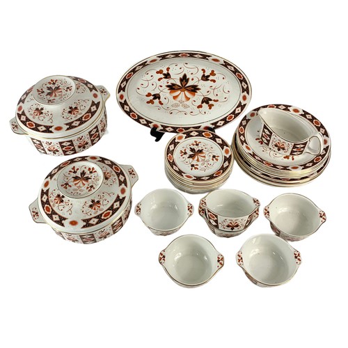 460 - 31 piece Arklow dinner set. Including 2 tureens, a platter, dinner plates, sandwich plates etc