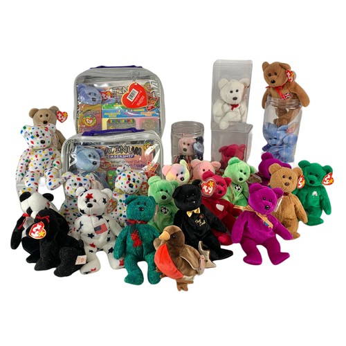 461 - 26 T Y Beanie Baby soft toys. Including 2 Limited Editions in cases