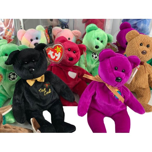 461 - 26 T Y Beanie Baby soft toys. Including 2 Limited Editions in cases