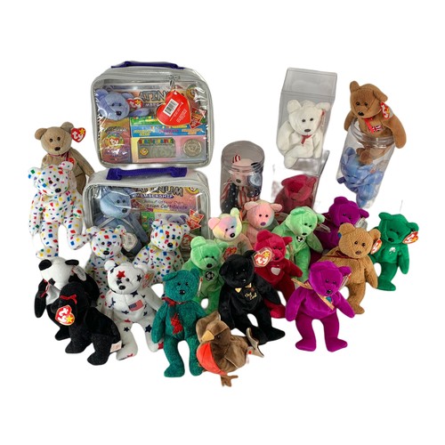 461 - 26 T Y Beanie Baby soft toys. Including 2 Limited Editions in cases