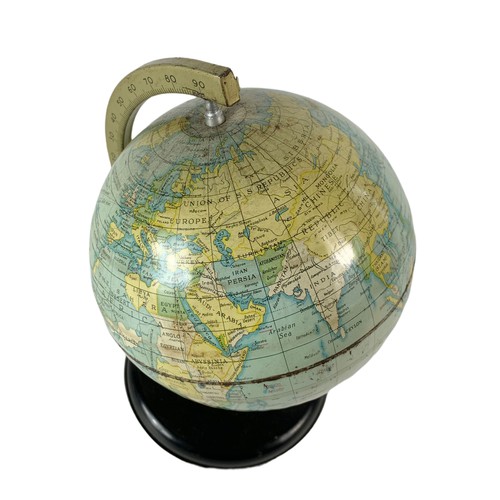 304 - Small vintage Chad Valley tinplate globe. 22cm