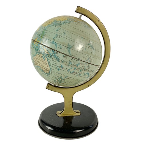 304 - Small vintage Chad Valley tinplate globe. 22cm