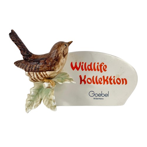 489 - Vintage Goebel pottery Wildlife Collection (Wildlife Kollektion) shop display plaque. 1972. 16x11cm