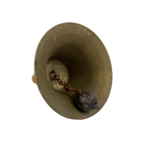 308 - Small vintage brass bell. 19.5cm