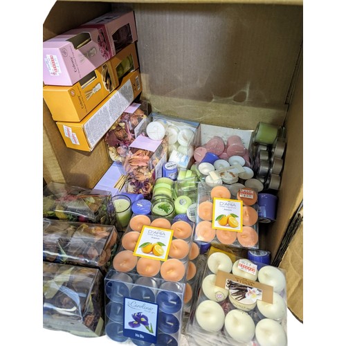 737 - Large quantity of scented candles, diffusers and pot pourri