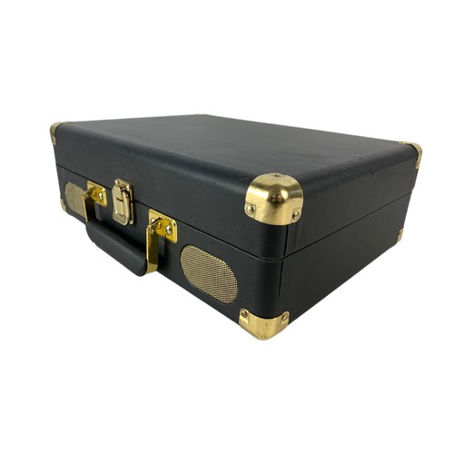 316 - Small GPO turntable in a brass bound case. 36x26x13cm