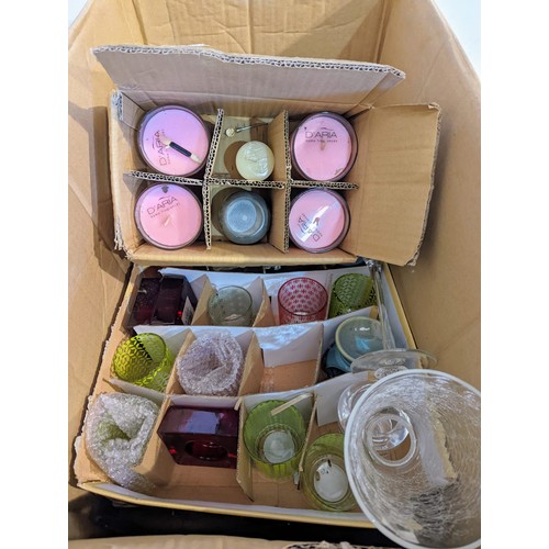 738 - Large quantity of candles, candle stands, diffuser bottles etc