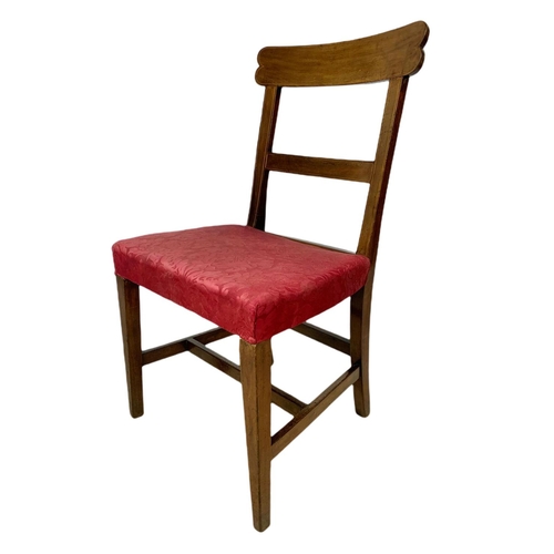 1043 - Georgian inlaid mahogany side chair.