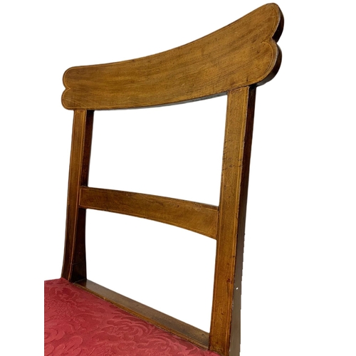 1043 - Georgian inlaid mahogany side chair.