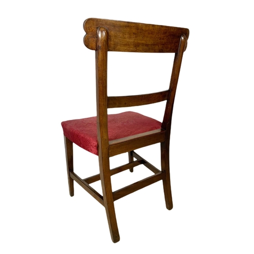 1043 - Georgian inlaid mahogany side chair.