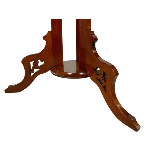 1046 - Tall Victorian mahogany hat and coat stand. 187cm.