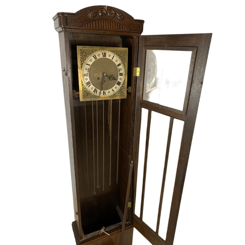 1068 - Early 20th century walnut long case clock. Circa 1930’s. 42/21/172cn.