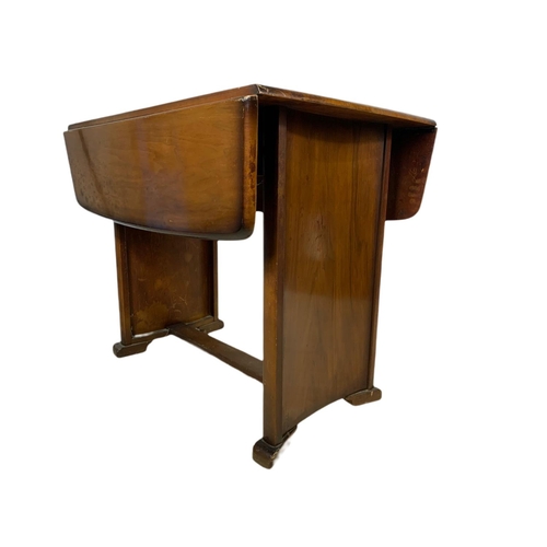 1106 - 3 pieces of vintage furniture. Including a drop leaf dining table, am oak folding magazine table and... 