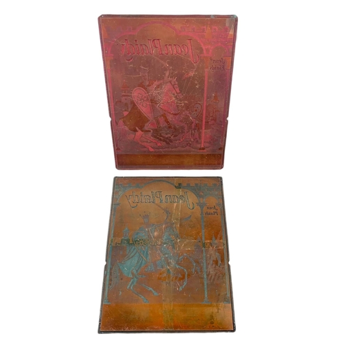 323 - 4 late 19th century copper printing plates. 19/23cm