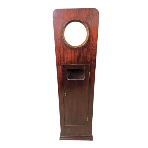 334 - Vintage post office clock case, 25.5x95cm