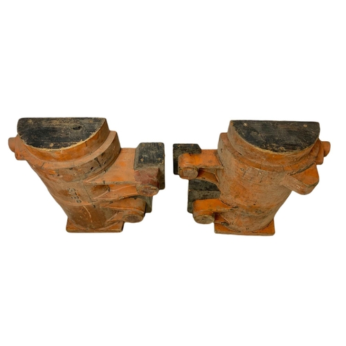 335 - Pair of large sand moulds. 45/51cm