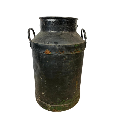 377 - Victorian milk churn. 39/59cm