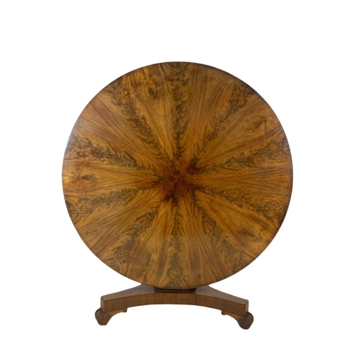 988 - Large Late George IV mahogany breakfast table with a segmented top.  Circa 1825/30 136x74cm