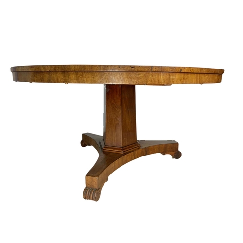 988 - Large Late George IV mahogany breakfast table with a segmented top.  Circa 1825/30 136x74cm