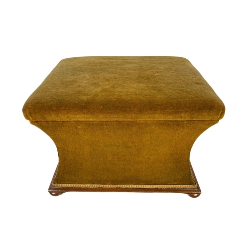 992 - Victorian ottoman with rosewood base. 66/52/45cm