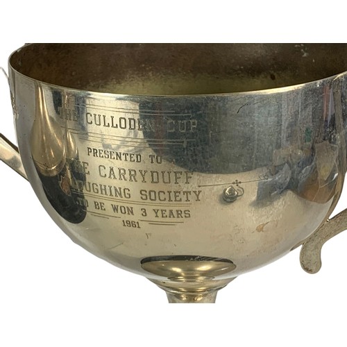 515 - 3 large silver plated trophies. Presented by Kilroot Agricultural Society, Ferguson Tractors LTD and... 