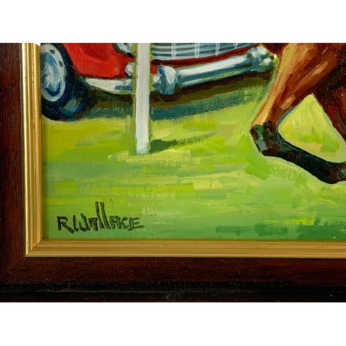 364 - Roy Wallace oil painting. 38.5/33.5cm