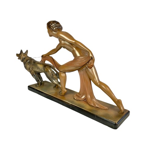 529 - Large Art Deco figurine, circa 1930s. 75x41cm