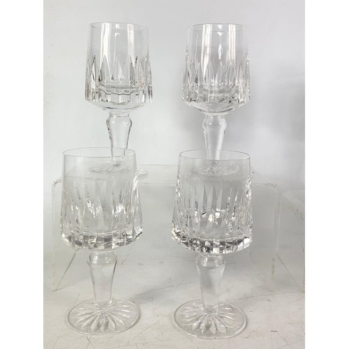 536 - 2 sets of 4 crystal glasses