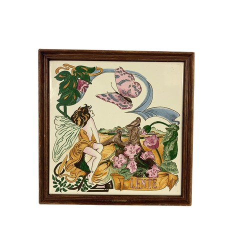 551 - 4 vintage Dutch framed tiles from Regina studios. 17/17cm