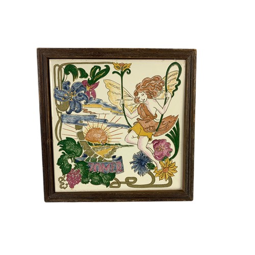 551 - 4 vintage Dutch framed tiles from Regina studios. 17/17cm