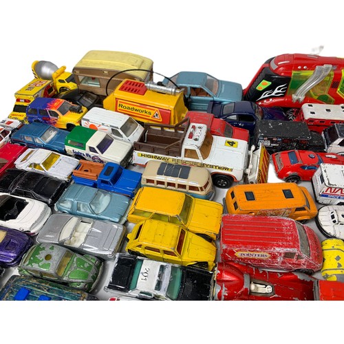 203h - Quantity of model cars. Mostly Corgi and Matchbox.