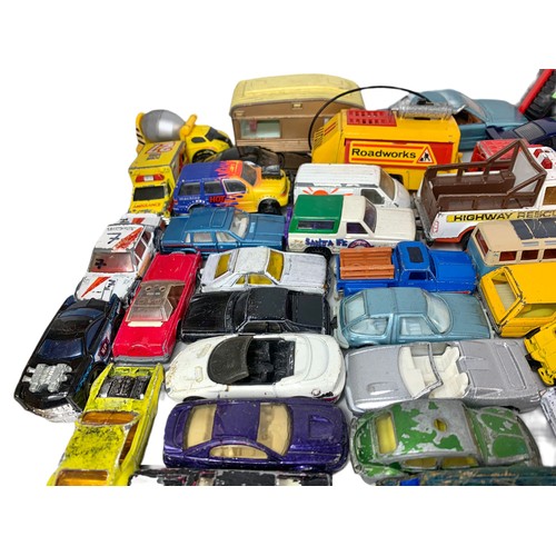 203h - Quantity of model cars. Mostly Corgi and Matchbox.