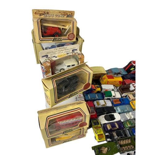 203h - Quantity of model cars. Mostly Corgi and Matchbox.