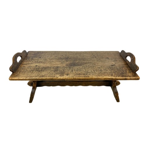 961 - Edwardian continental oak bench. Circa 1910. 97/43.5/42cm