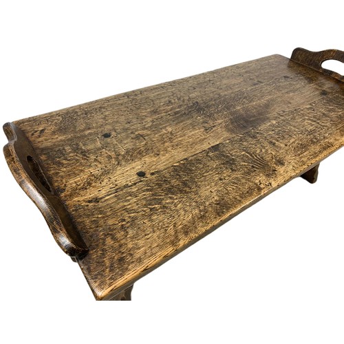 961 - Edwardian continental oak bench. Circa 1910. 97/43.5/42cm