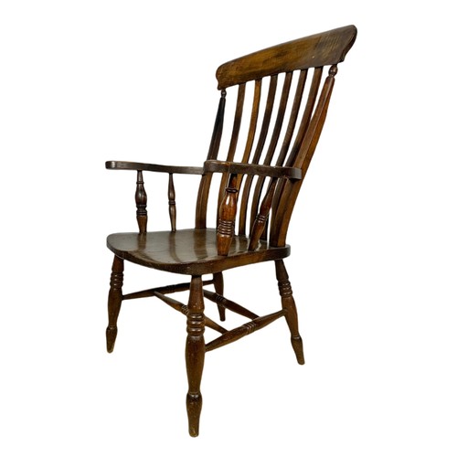 963 - Victorian elm and beech country house armchair. 115cm